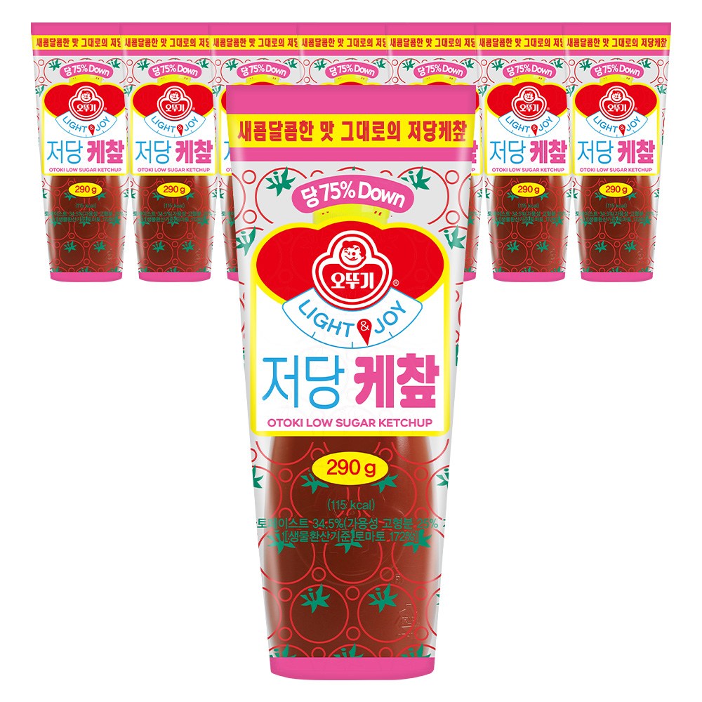 오뚜기 LIGHT&JOY 저당 케챂 290g 8개, 290g, 8개 16,500원