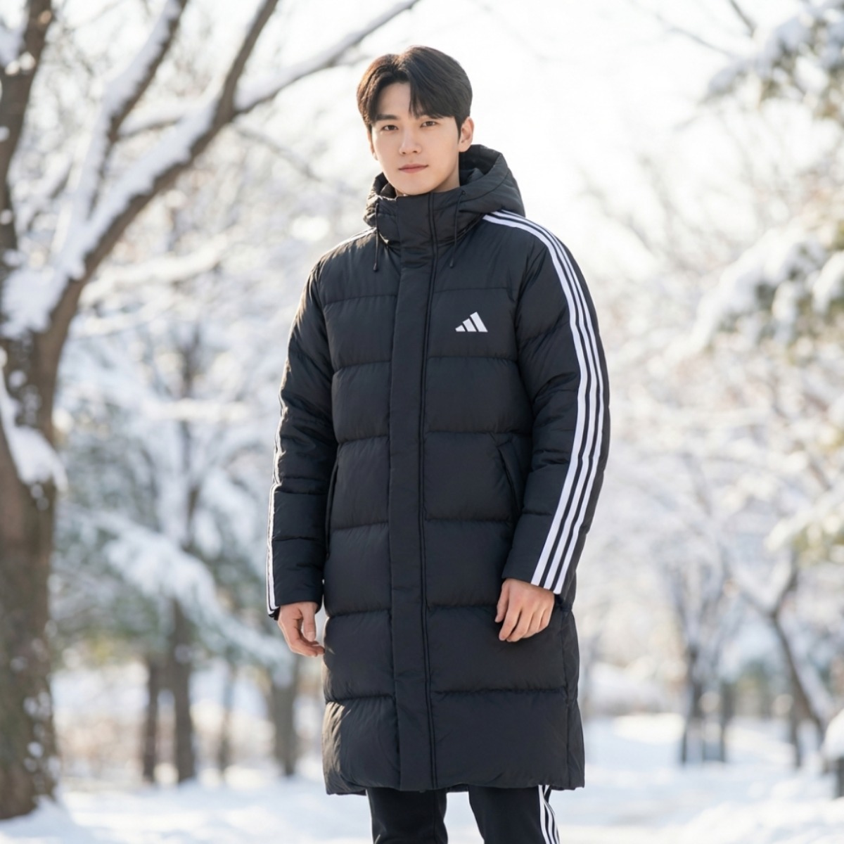 아디다스 롱 패딩 레귤러핏 다운 코트 오리털 롱다운 자켓 남여공용 195,000원