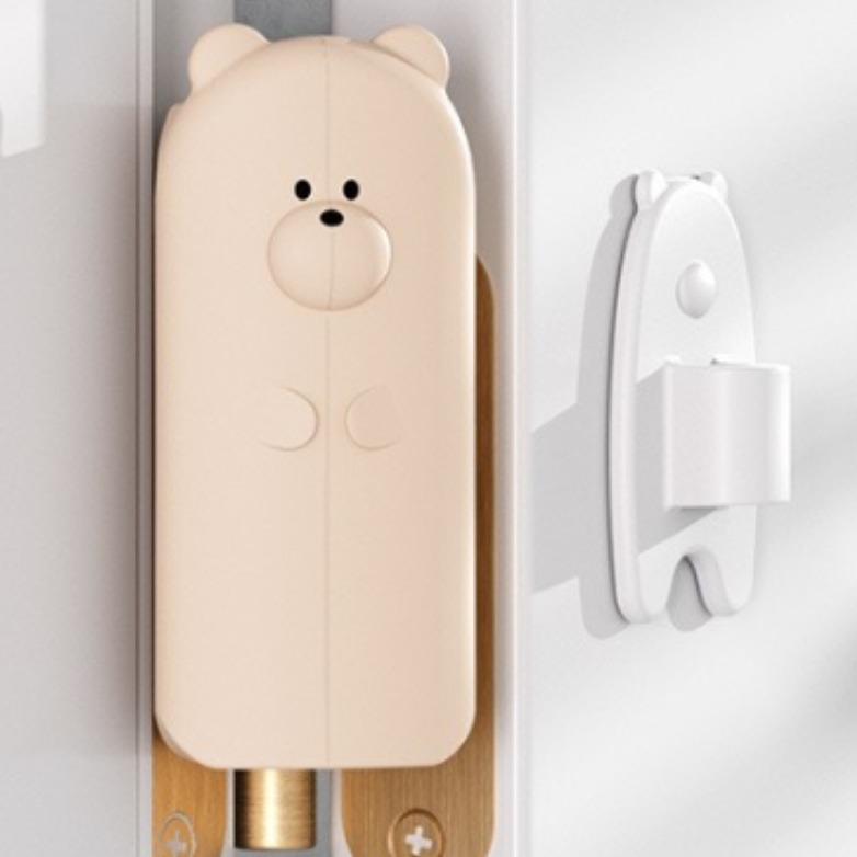 손끼임방지 곰돌이 캐릭터 실리콘 문닫힘방지 도어스토퍼 3개, 1세트, 베이지 12,800원
