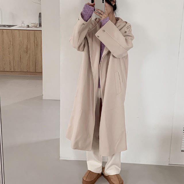 J147-7 모콜브 빅사이즈여성의류 겨울 후드롱 코트 44-120 42,320원