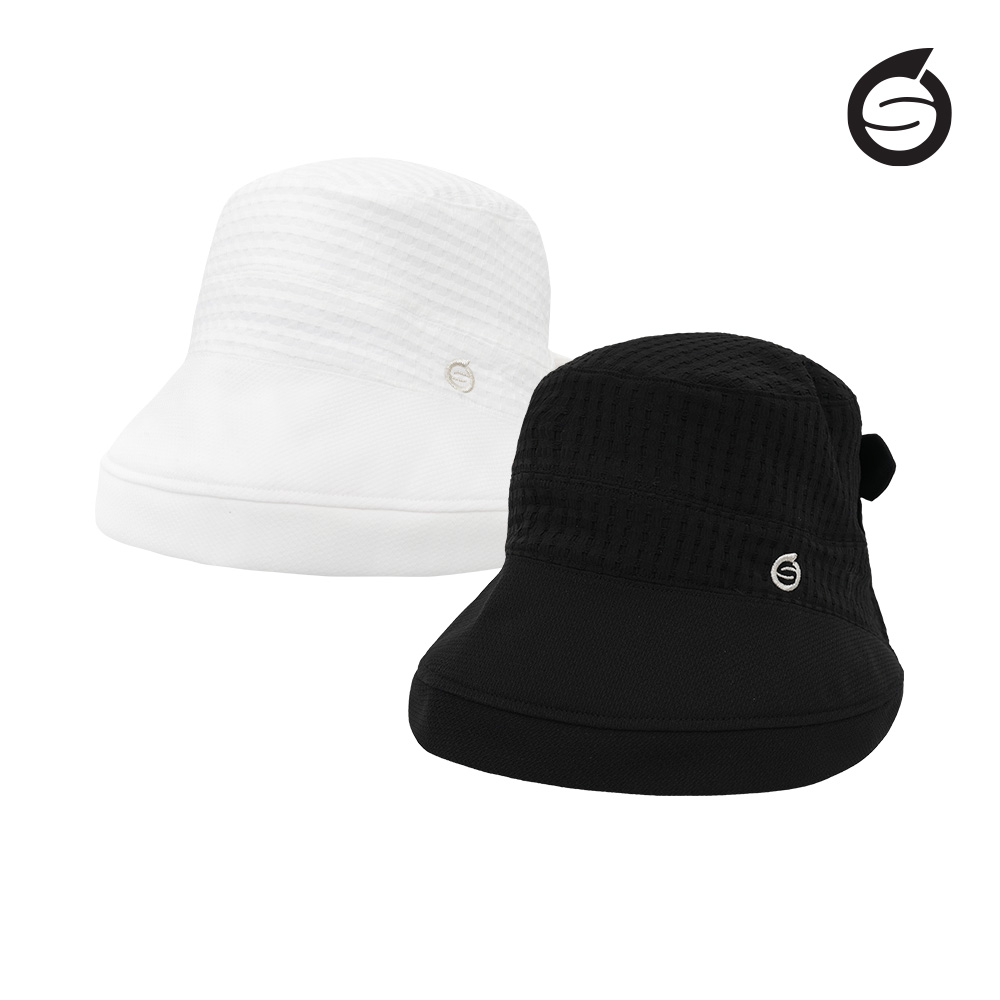 선덜랜드 여성 체크메쉬 리본 골프 버킷햇 - SLL4ACP504, 블랙, 1개 39,900원