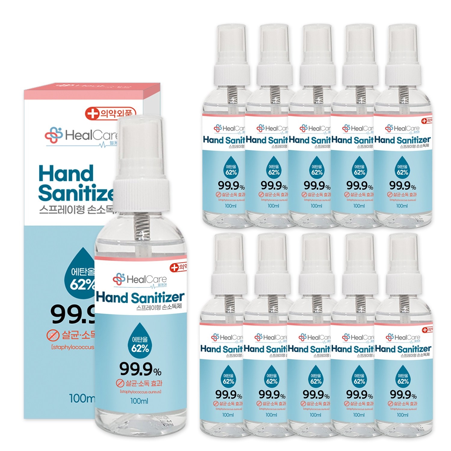 소확행몰 헬케어 의약외품 뿌리는 손소독제 세니타이저 스프레이 100ml, 100ml, 10개 25,000원