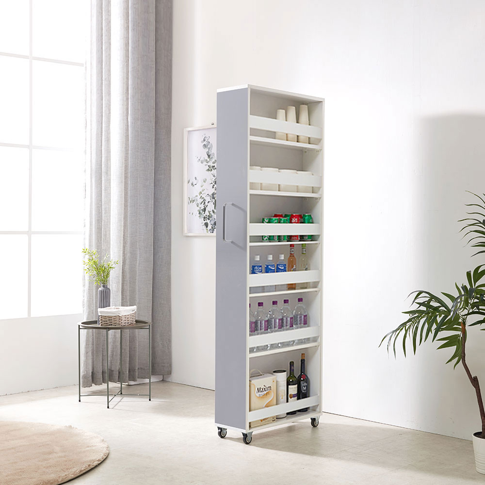 해해동동 루이스 230 틈새장 수납장 슬라이딩 주방수납장, 그레이 86,390원