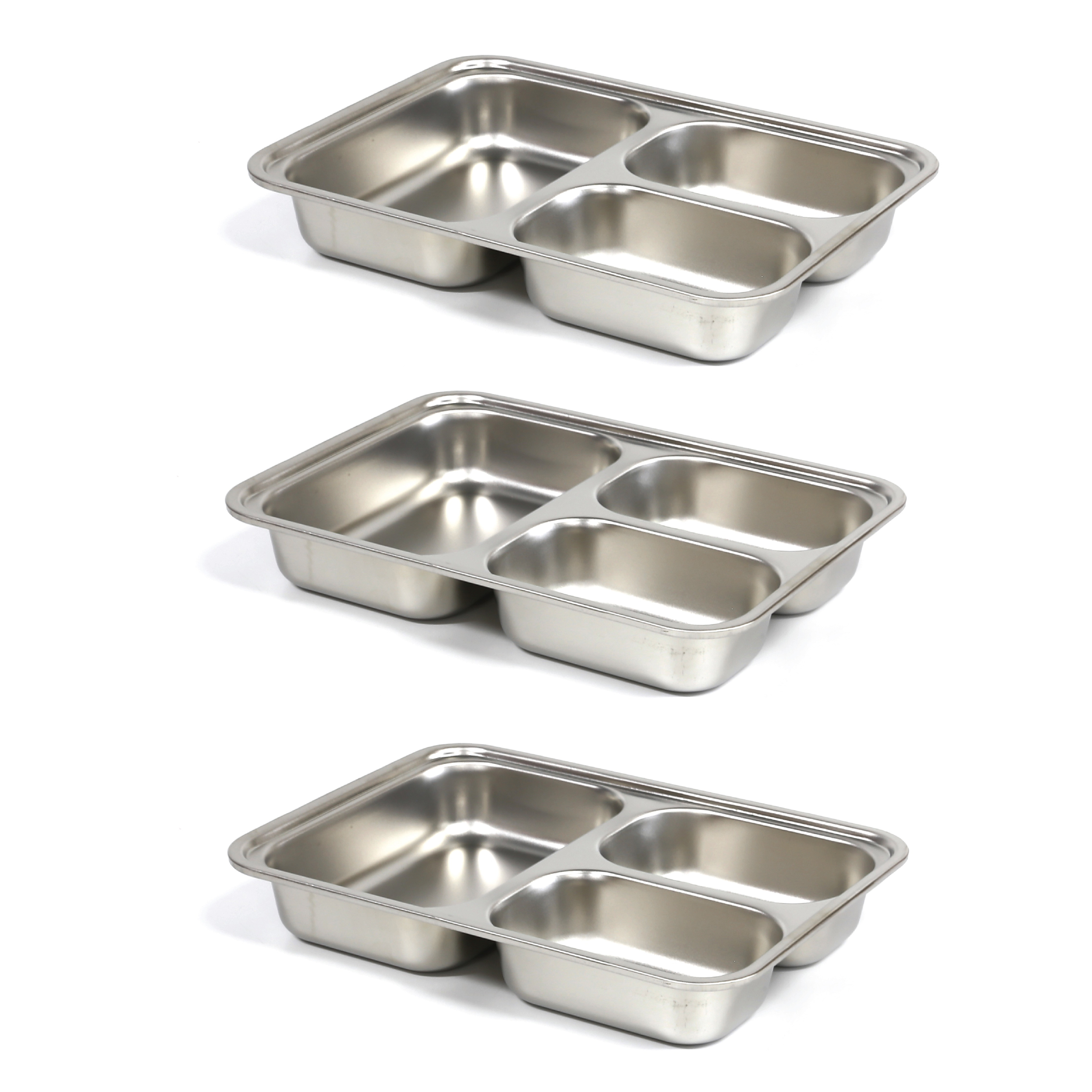 프라이스리스 스텐 3칸 찬기 대, 실버, 3개 13,900원