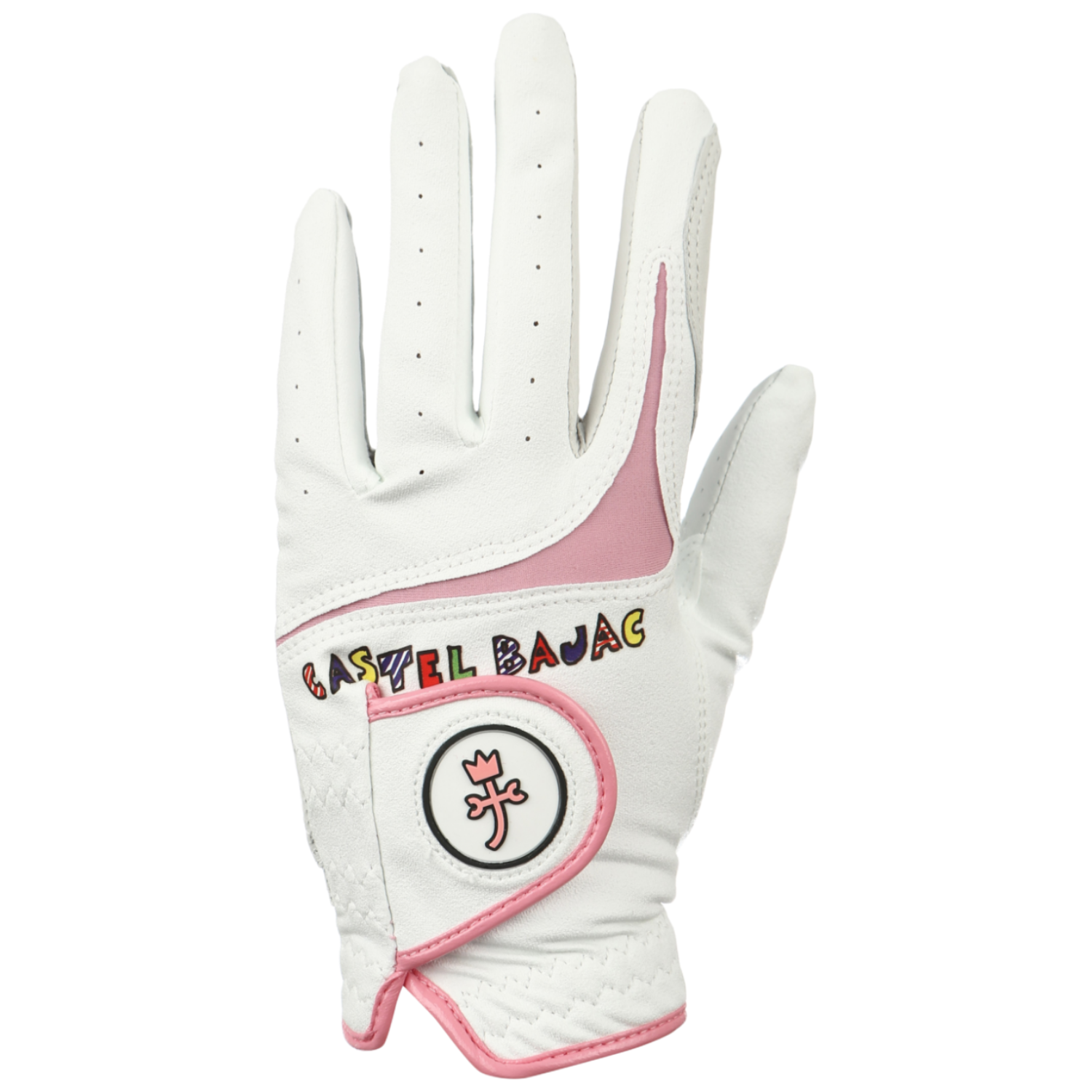까스텔바작 여성용 반양피 골프장갑, 화이트핑크, 1개 14,000원