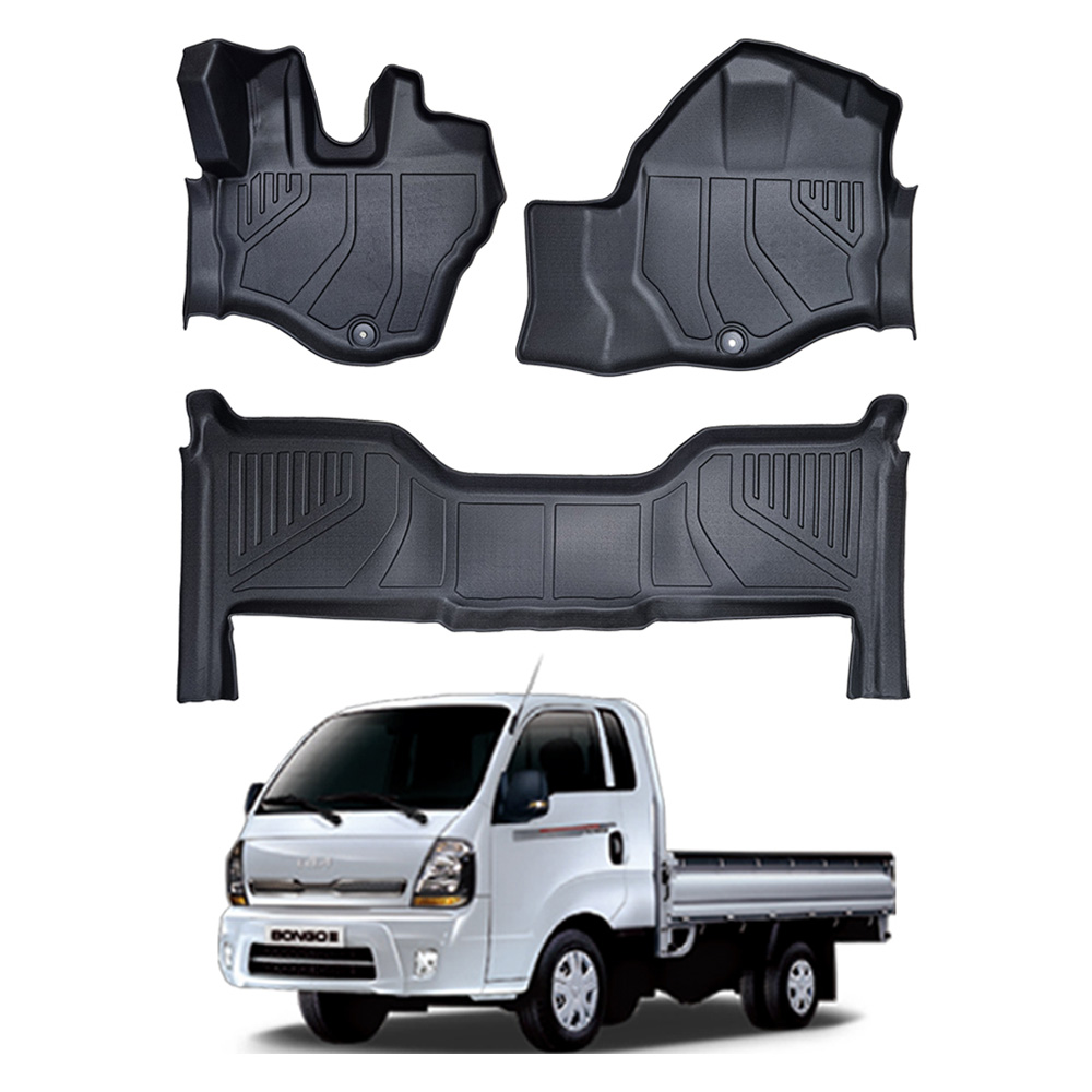 오토가드 TPE 3D 고무 카매트 1 + 2열 풀세트, 블랙, 봉고3 1톤 더블캡 2014년~출시중 디젤 / LPG / EV 공용 85,100원