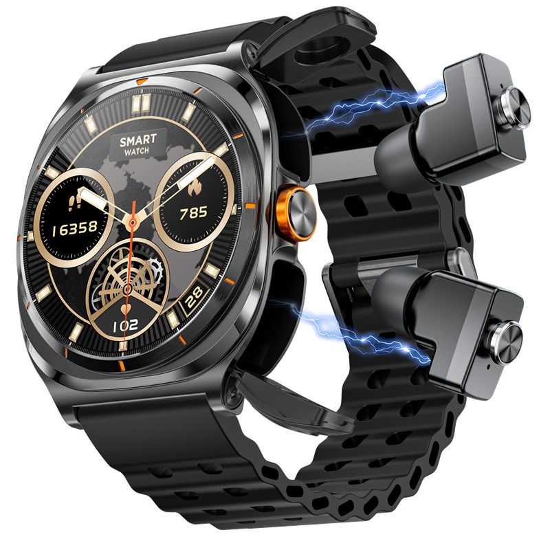 신형 1.53인치 스마트워치 블루투스 이어폰 2합일 심박수 수면 모니터링 대형 블루투스 듀얼 통화 다기능 시계. 59,410원