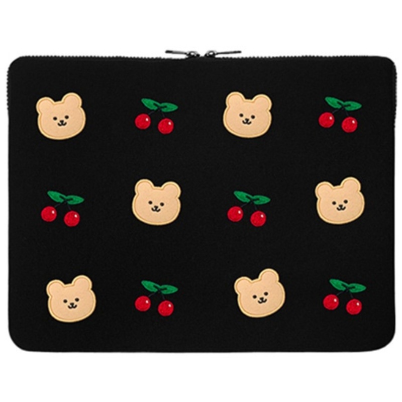 손잡이 달린 귀여운 노트북 태블릿 파우치 케이스 맥북 갤럭시탭 아이패드, 체리베어 클러치, 1개 22,900원