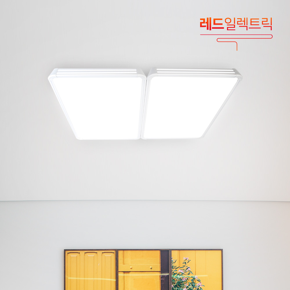 레드일렉트릭 LED 프레임거실 4등 국산 KS인증 거실등 사무실 방등 조명 천장등/벽등, 프레임거실4등 화이트 121,000원