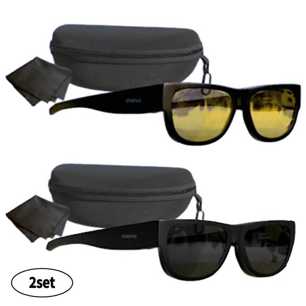 독일 썬폭스 선글라스 2세트(블랙+옐로) 안경위에 쓰는 오버글라스 편광 자외선차단 레저 등산 39,800원