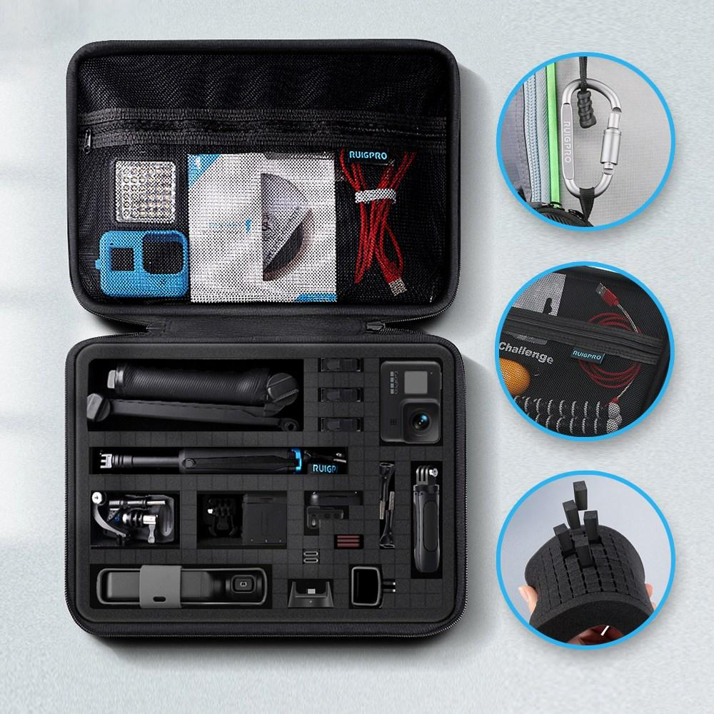 DIY 커스텀 큐브 폼 액션캠 하드케이스 고프로 인스타360 GOPRO INSTA360 액션캠 호환 충격방지 가방, 1개 28,500원