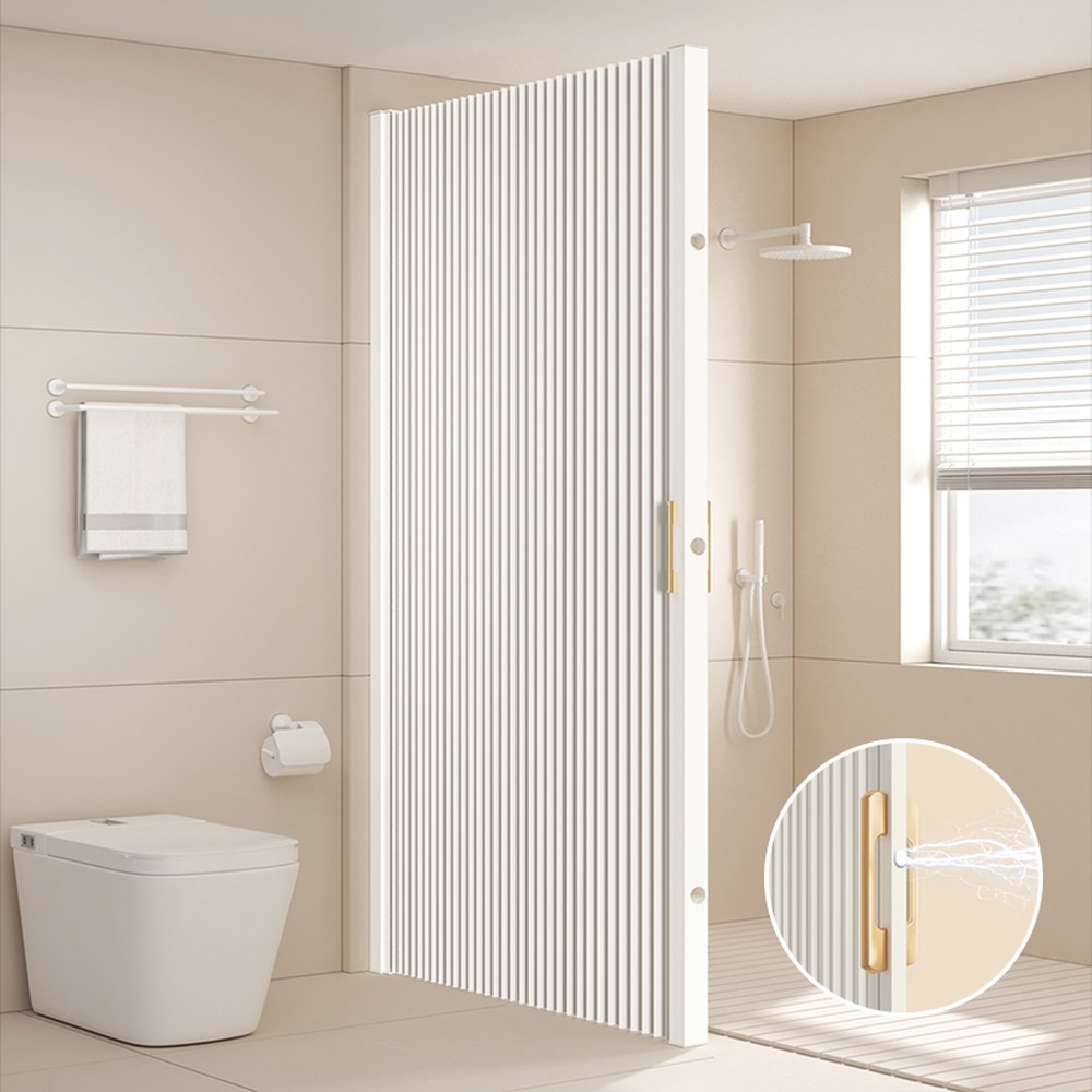 무타공욕실파티션 접이식 욕조 가림막 커튼폭110x높이180화이트 방수 슬라이딩 164,800원