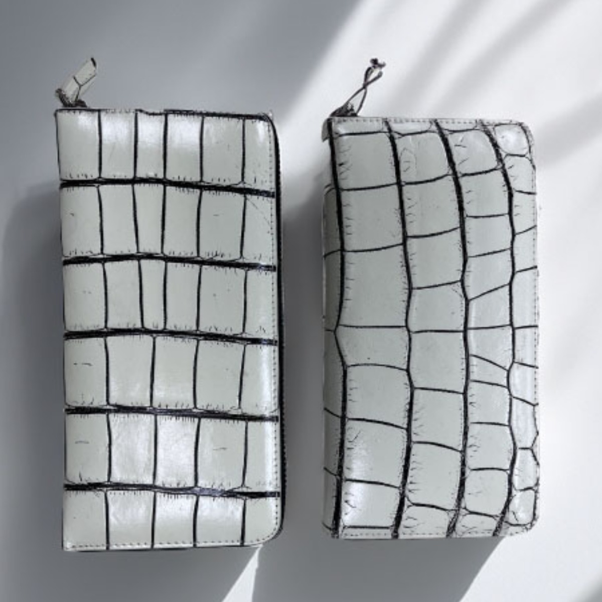 잘모이 리얼 크로커다일 스노우 여성 장지갑 239,000원