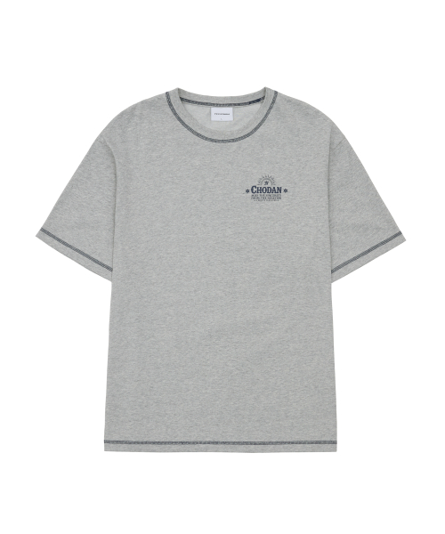 1993스튜디오 1993STUDIO 스티치 배색 티셔츠 그레이 55,300원