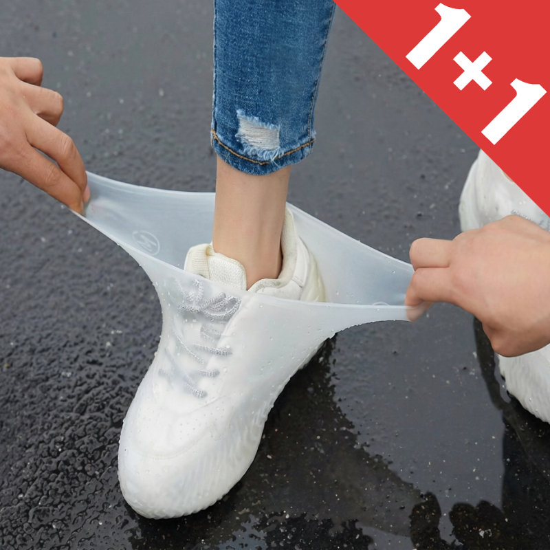1+1 곧음 미끄럼방지 실리콘 방수 신발커버 레인슈즈, 현재가 11,900원