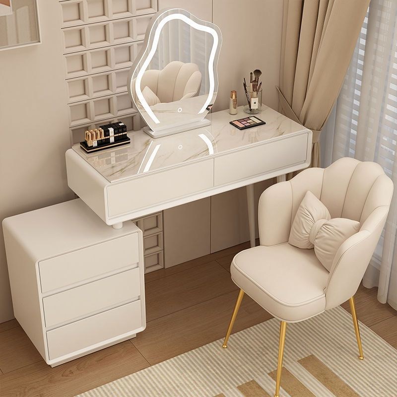 LED 조명 콘솔 화장대 수납 서랍장 확장형 고급형 화장대, Y01(일반 3서랍형) + 꽃잎 의자 350,000원