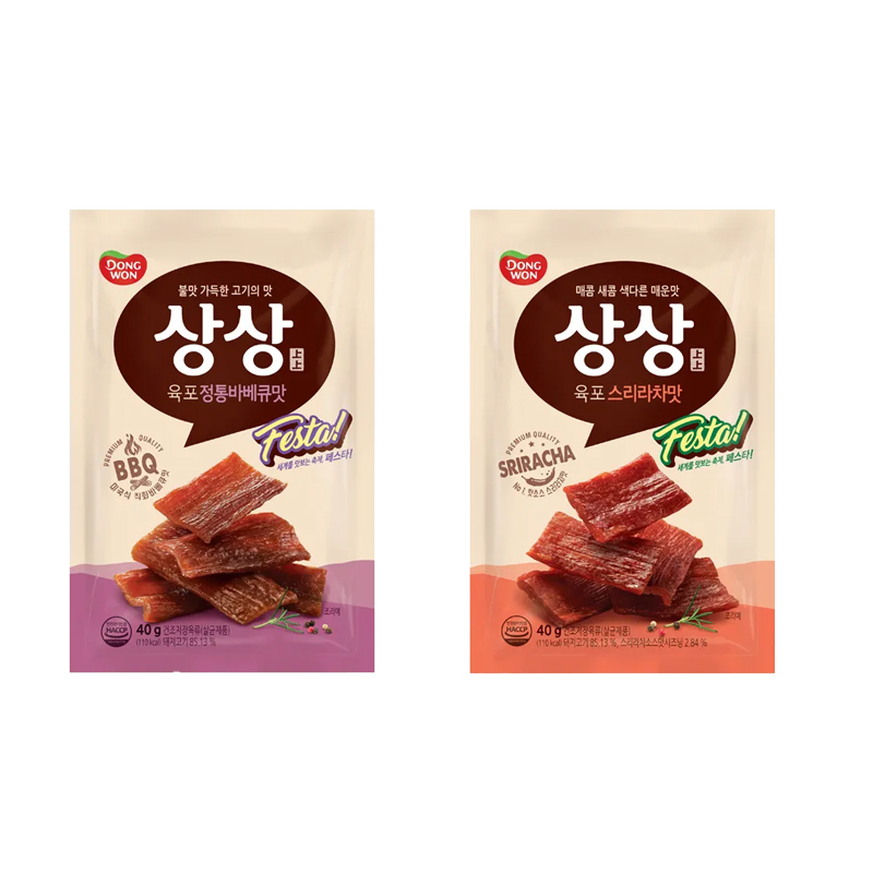 동원 상상육포 페스타 40g 바베큐맛3개＋스리라차3개 무료배송 13,740원