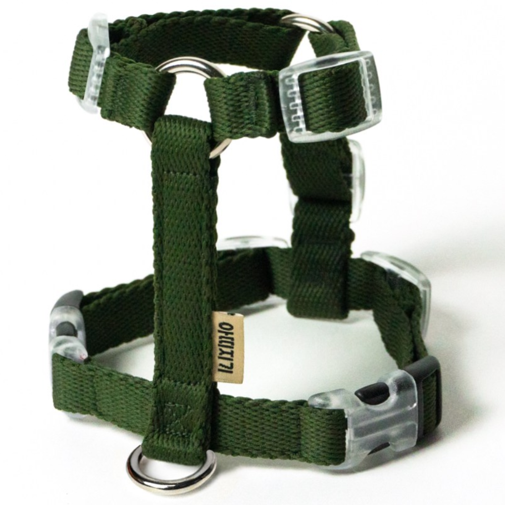 아띠지기 강아지 앞섬방지 H형 하네스, 올리브, 1개 17,000원