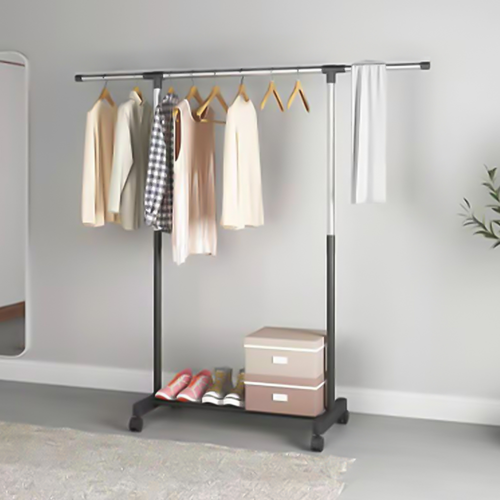 앞날창창 튼튼한 옷걸이 조립식 드레스룸 정리대 1단 이동식 행거, 실버 16,240원