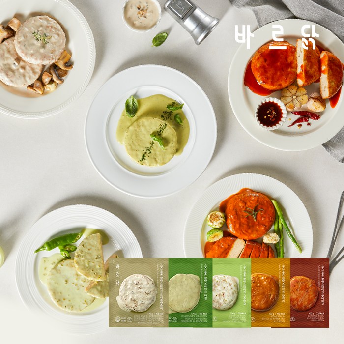 바르닭 소스품은 함박스테이크 5종 세트, 5개, 100g 13,900원