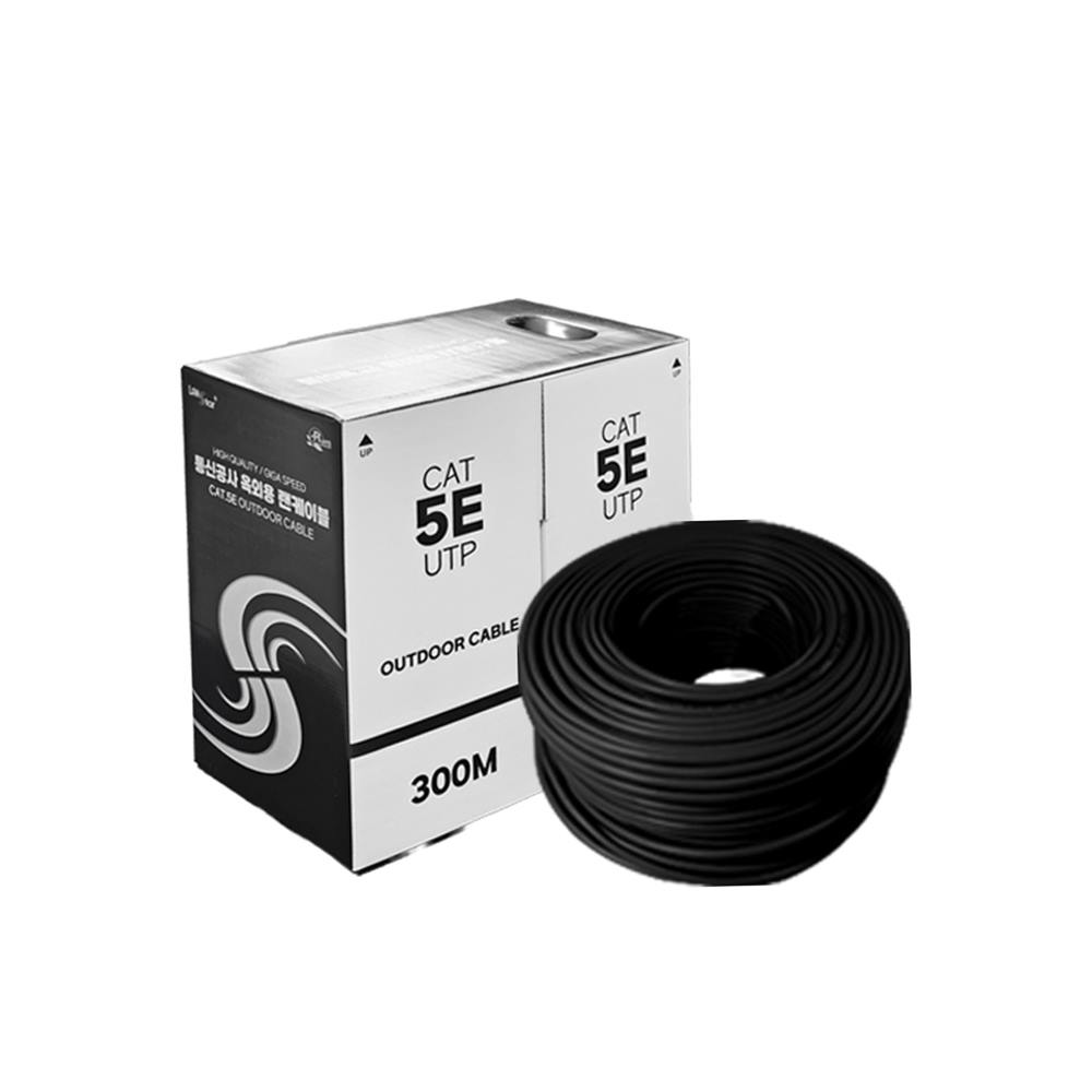 LANstar Cat.5E UTP 300M 옥외용 케이블 블랙 HDPE 재질 LS-C5OD300 58,000원