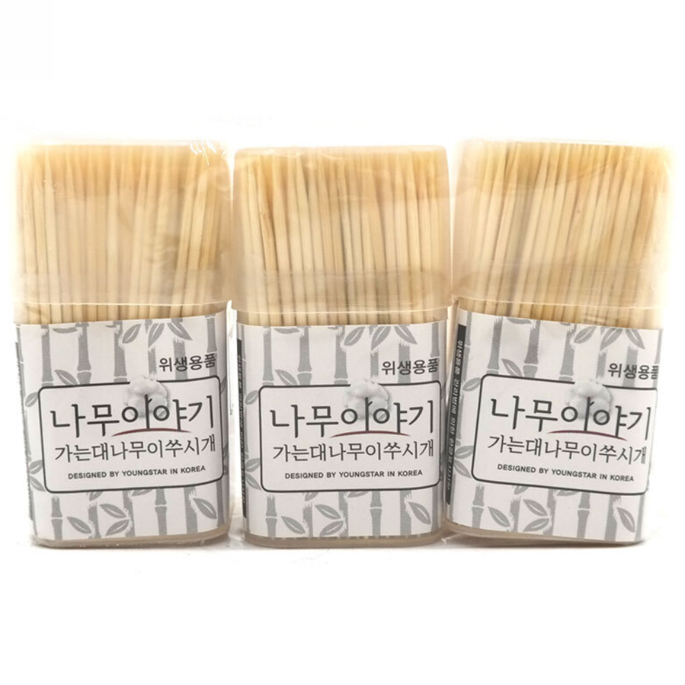 가는 대나무 이쑤시개, 300개입, 3개 4,300원