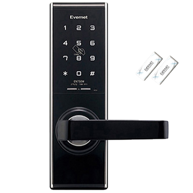 에버넷 나무문용 디지털 도어락 EN750W + 카드키 2p 65,000원
