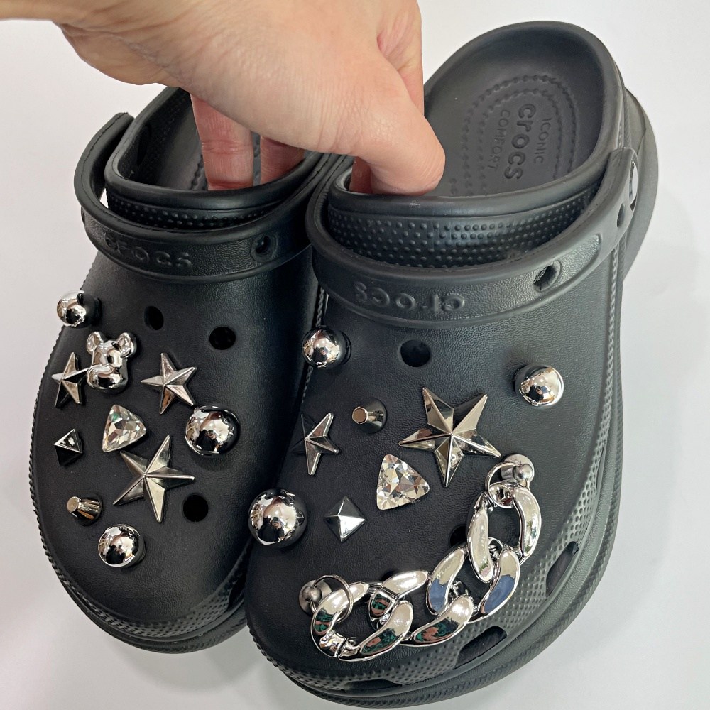 참파츠 체인 찡 실버 별 신발악세사리 세트 19p 12,900원