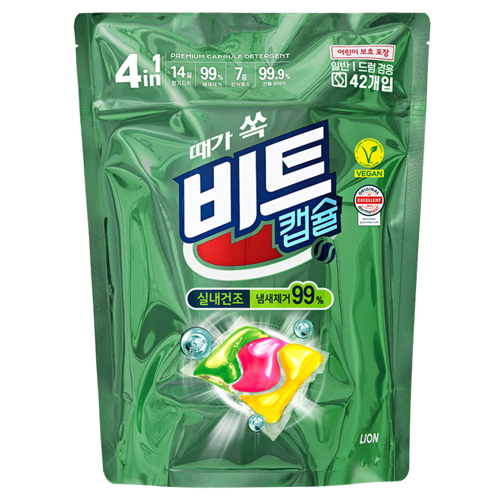 [비건라이프] 비트 실내건조 캡슐세제 그린플로럴향 16,900원