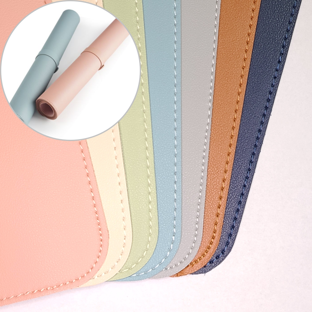 인터리더 가죽 데스크 매트 대형 책상 패드 덮개 깔개 깔판 보호, 하늘색 4,900원