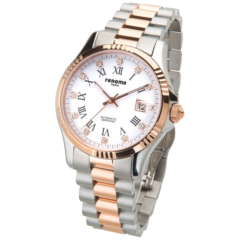 renoma 레노마 로즈골드 투톤 오토매틱 남성 메탈시계 RE325MRGW 120,000원
