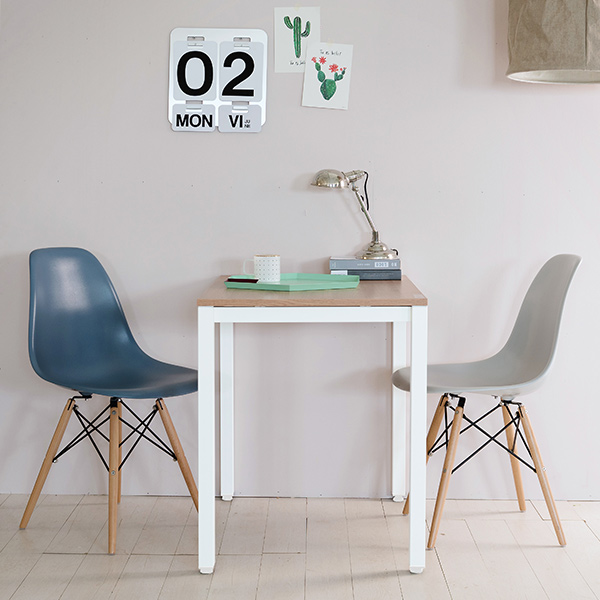 [두닷] 콰트로 컴퓨터 책상 800x800, 에어화이트:딤블랙 106,000원