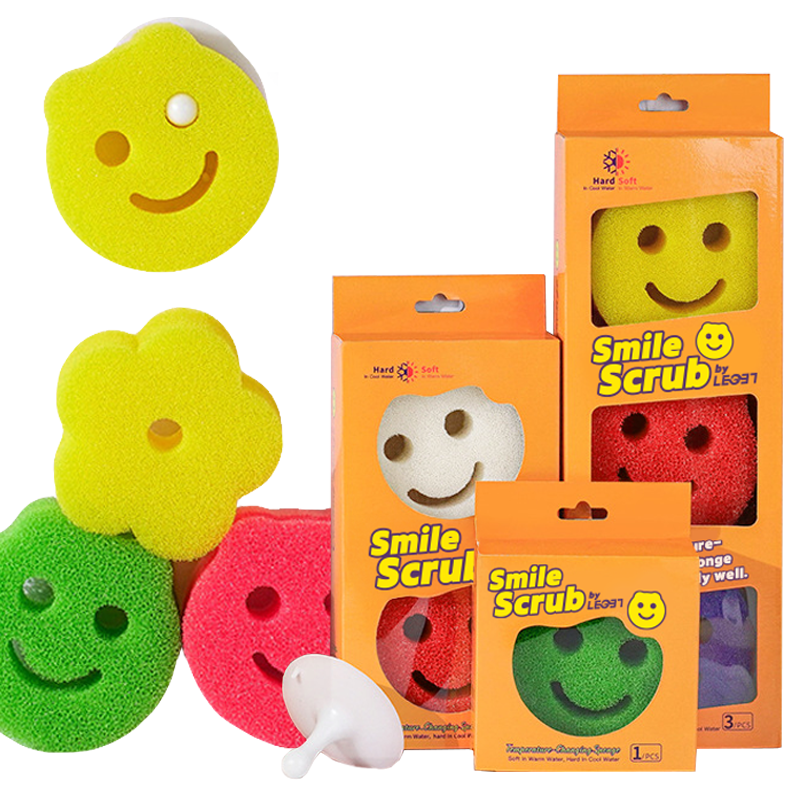 정품 스마일스크럽 수세미 흡착홀더 포함 랜덤발송, 1개, 3개입 8,810원