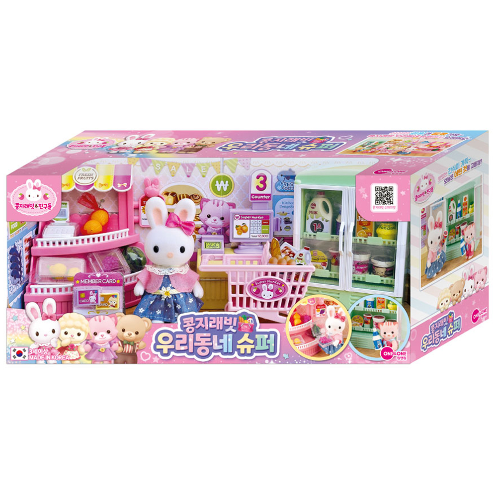 원앤원 귀염뽀짝 콩지래빗 우리동네슈퍼, 혼합색상, 1개 25,480원