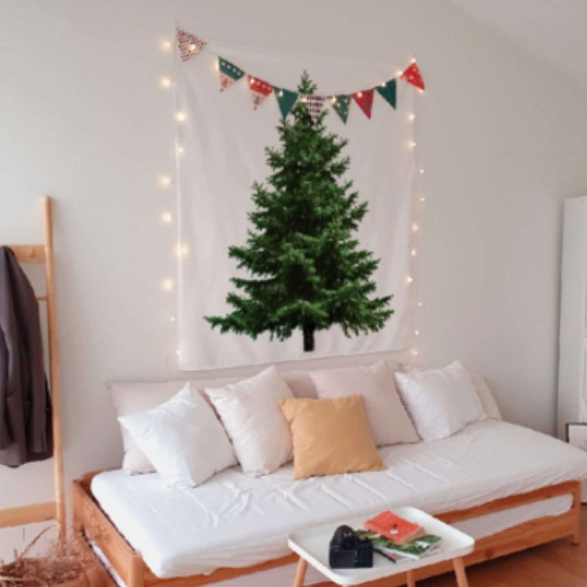 크리스마스 패브릭 크리스마스트리 3m 줄전구포함 2종세트, 크리스마스 가랜드 포함 3종세트, 2종세트(트리1+5m 드롭 전구) 9,190원