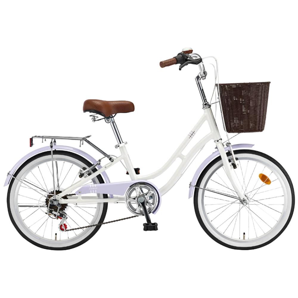 2026 삼천리 프림로즈 20 클래식 시티형 바구니 7단 알루미늄 주니어 자전거, 1개, 140cm, 펄 화이트(99% 조립) 330,000원