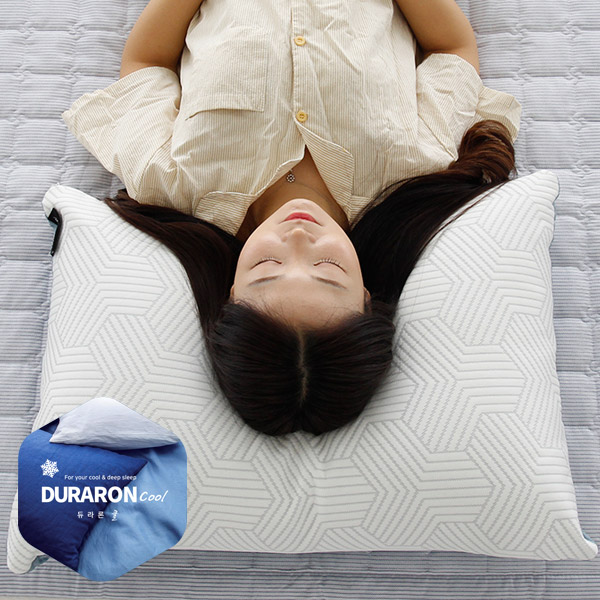 폴랑 듀라론 냉감 쿨 솜베개 중형 대형, 커버+솜 포함구성 휴비스 정품 100% 국내제작 22,700원