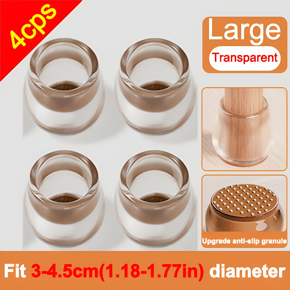 하우스0 의자 다리 투명 소음방지 보호캡, 4개, 투명 원형 9,900원