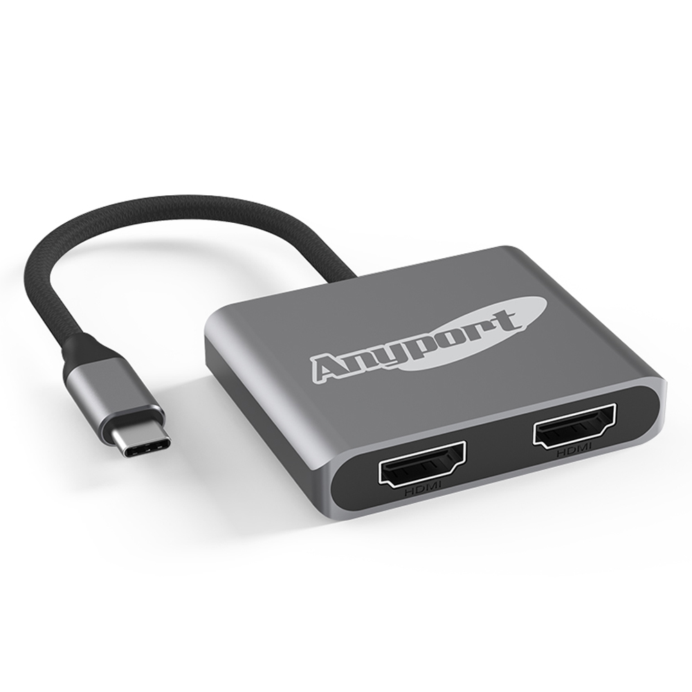 애니포트 2포트 미러링 C타입 허브 듀얼 HDMI 컨버터, AP-TC21DH 27,430원