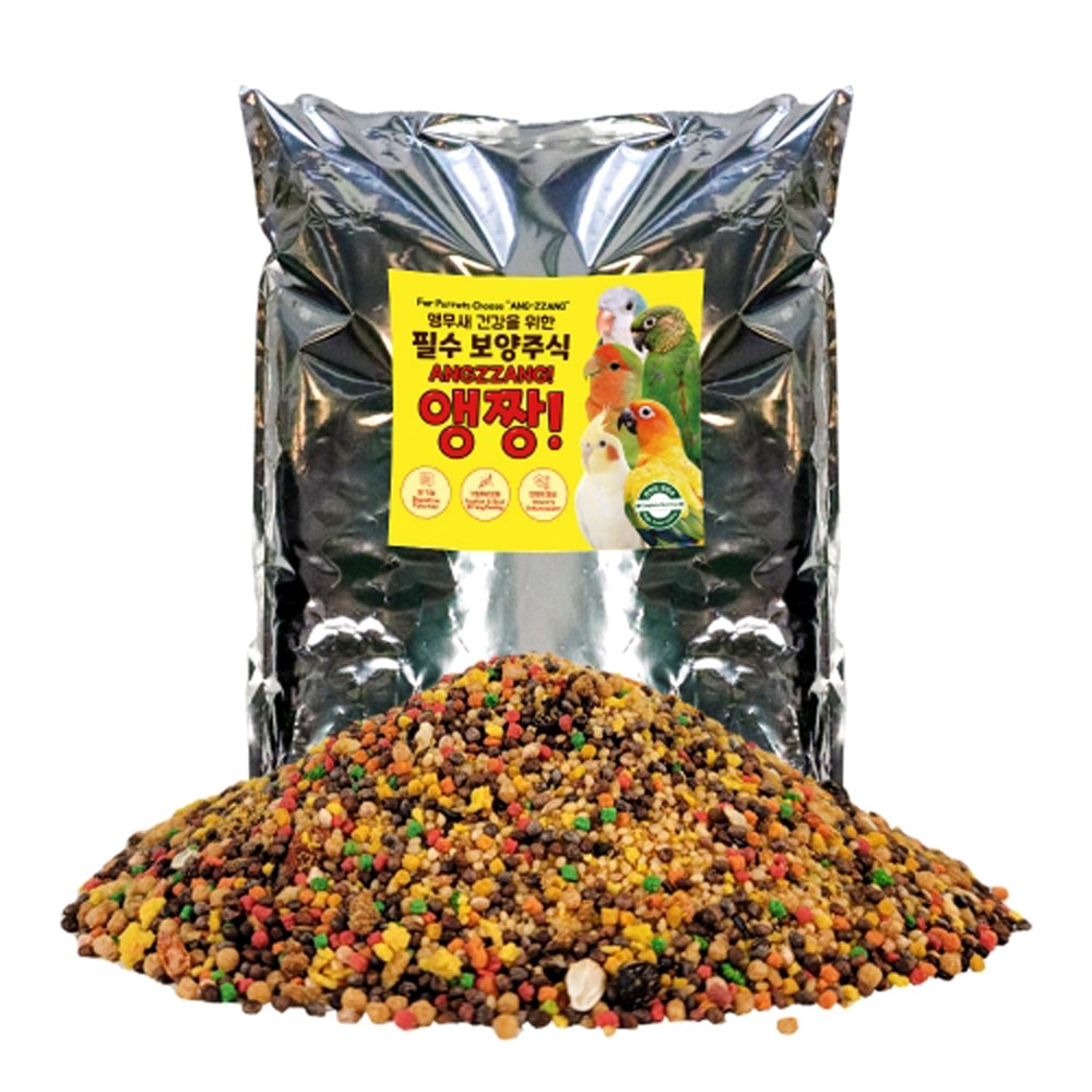 애니몰파크 앵무새 영양 보충 필수 보양식 올인원 앵짱 브리드 마스터 사료 먹이 모이 모든 앵무새용 185,000원