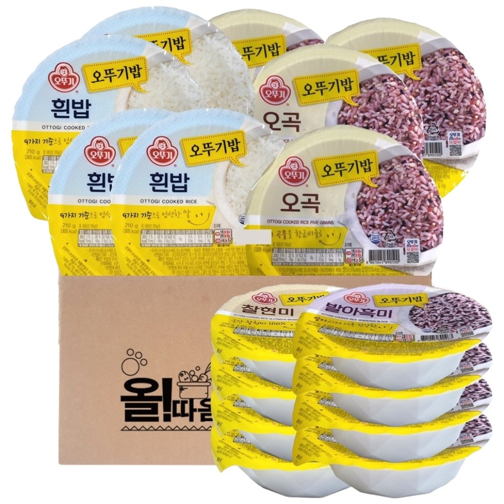 맛있는 오뚜기밥 잡곡밥 4종세트 각4개씩 총 16개, 210g, 16개 26,900원