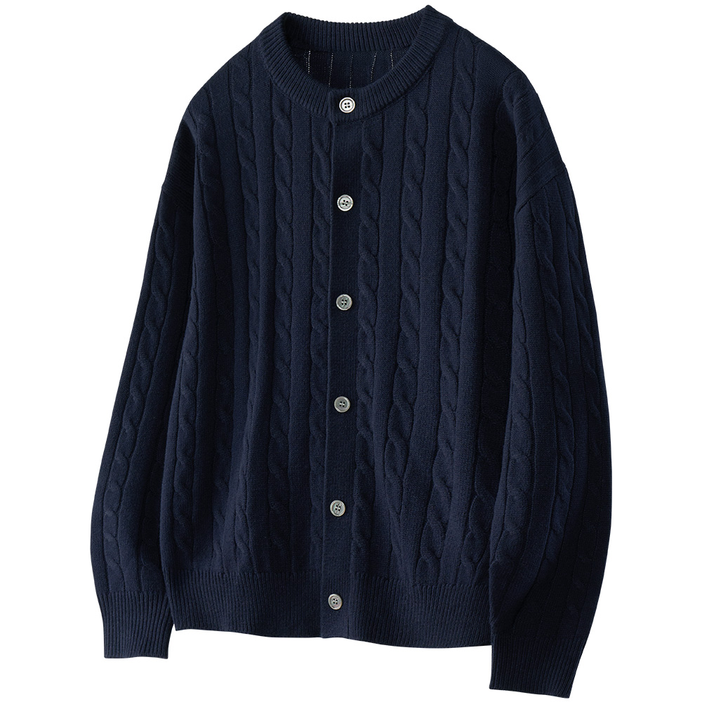 팀스핏 남성용 빅사이즈 오버핏 케이블 라운드 니트 가디건 39,900원