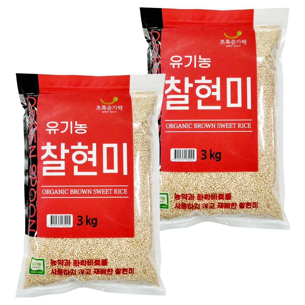 초록숟가락 유기농 찰현미, 2개, 3kg 45,800원