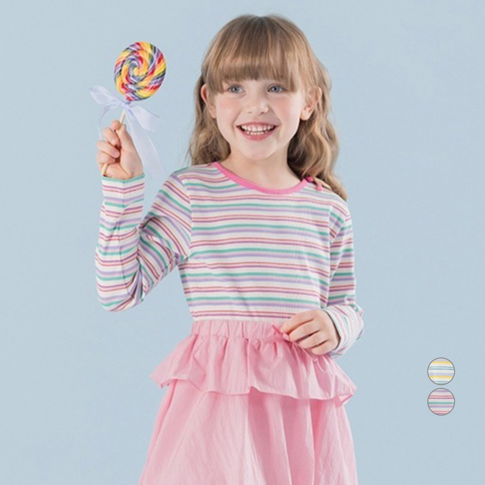 아이러브제이 아동용 티스 스트라이프 골지 티셔츠 29,800원