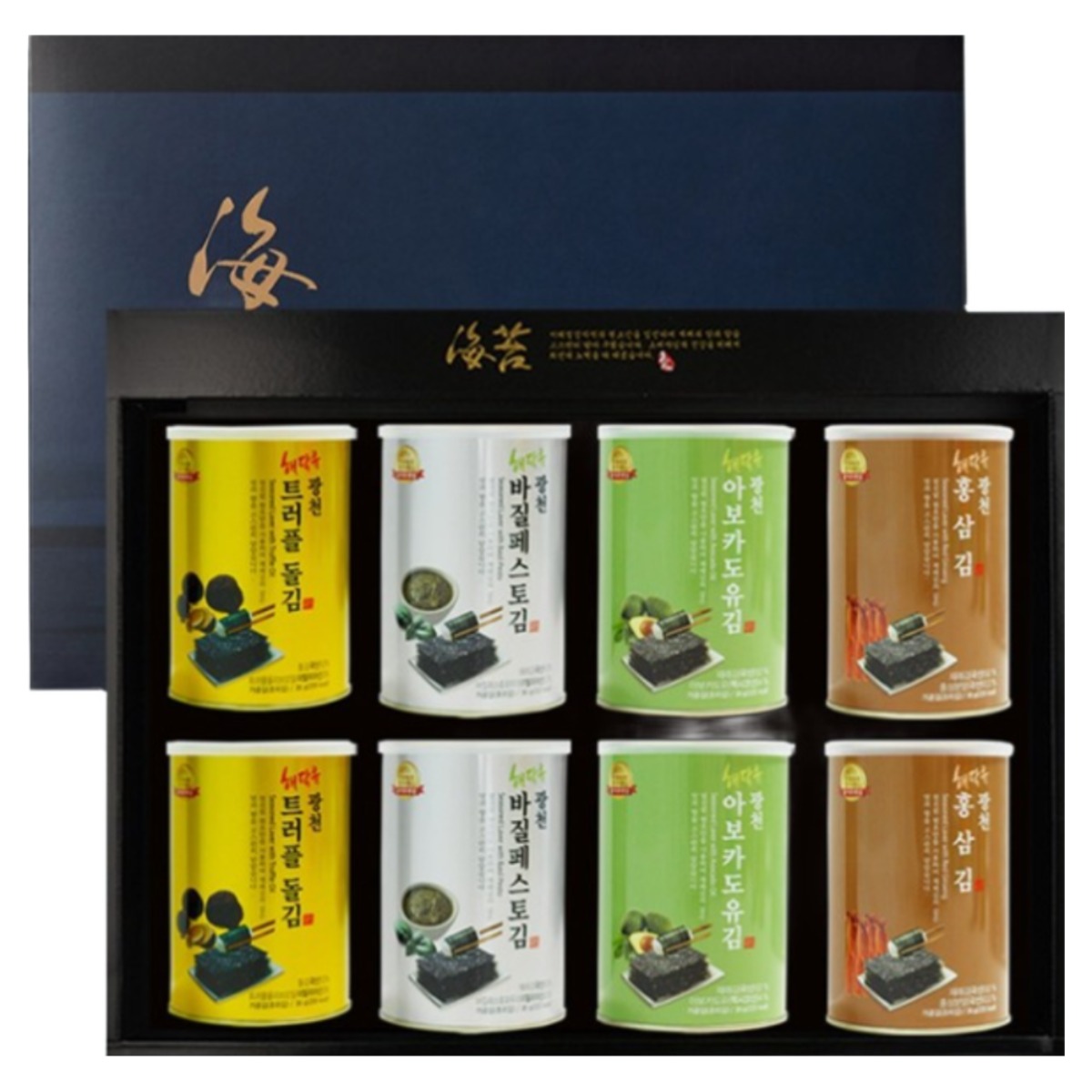 광천김 선물세트 8종 프리미엄 캔김 명절선물세트 김세트 가정용 선물용 인기 구성, 1박스 56,800원