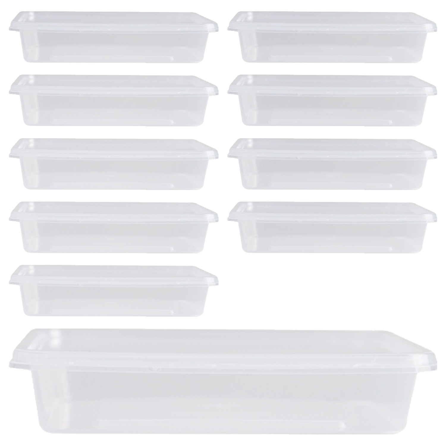 일상곳곳 다회용 사출 정사각 밀폐용기, 10개, 400ml 6,500원