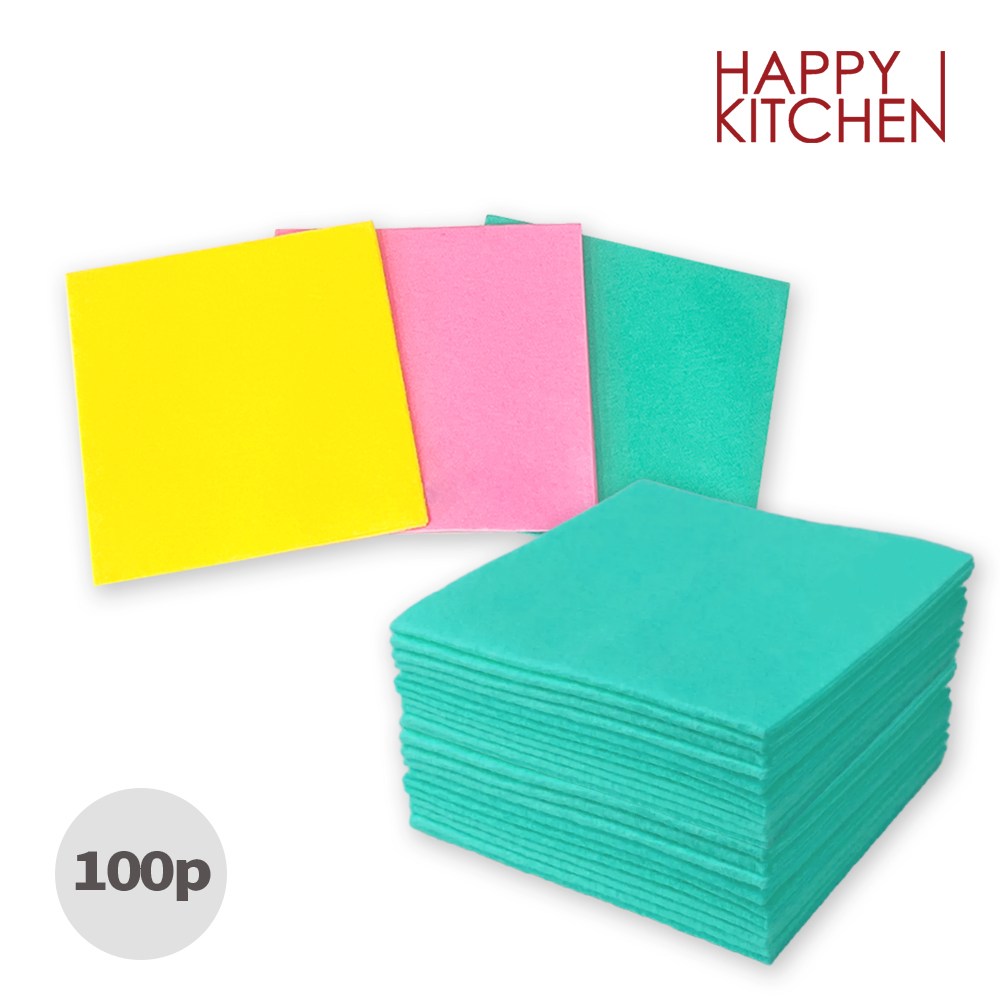 해피키친 주방 부직포 칼라 국산 행주 38 x 38cm, 100개 14,900원