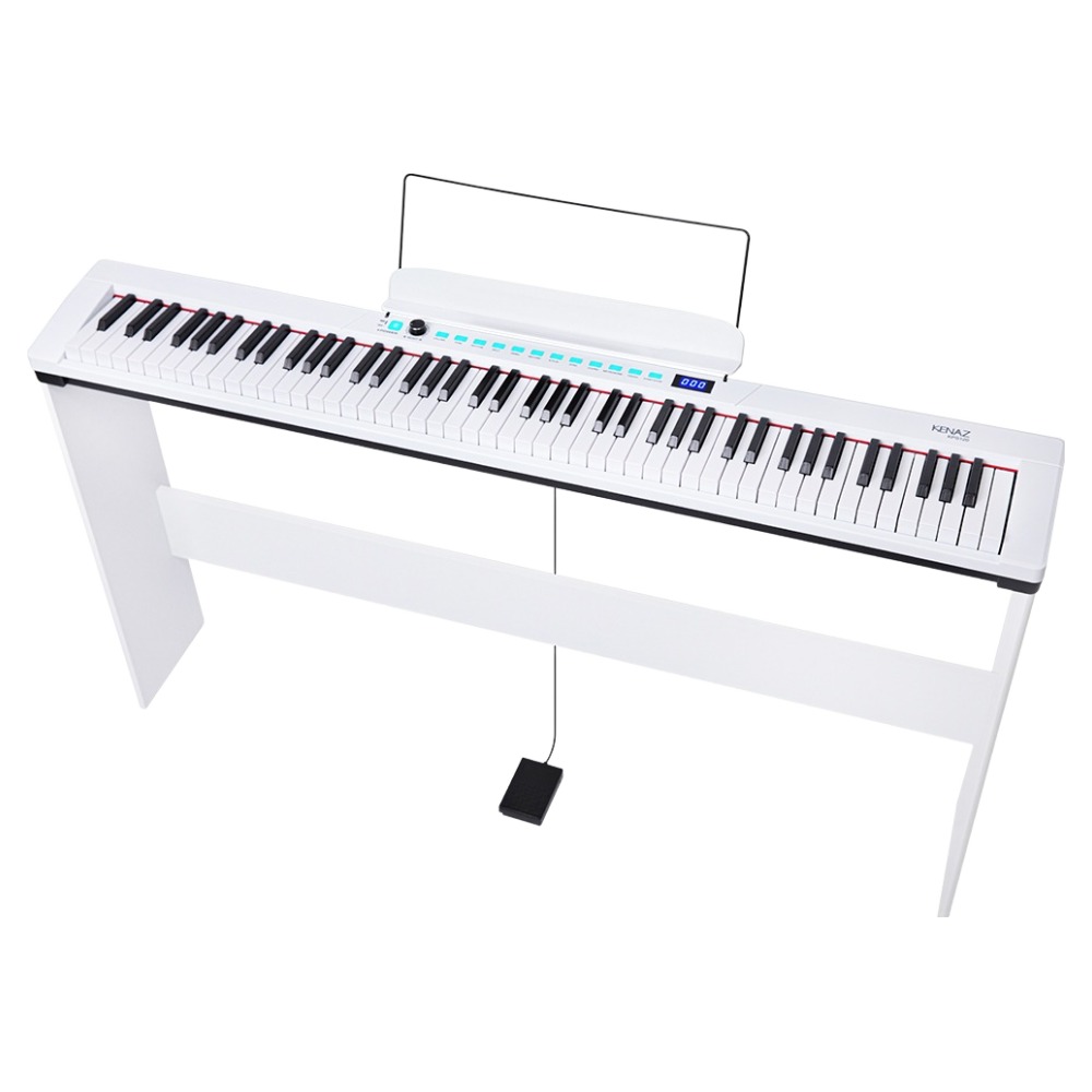 케나즈 88건반 전자 디지털 피아노 우드 스탠드 패키지 세트, 화이트, 1세트, KPS120W 154,800원