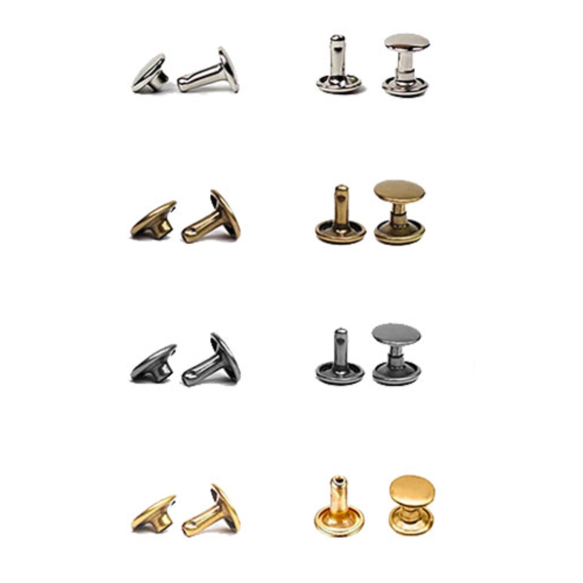 리벳 10pcs 묶음 6mm 8mm 10mm 외경리벳 찡장식 가시메 장식, 1세트, 6mm블랙 470원