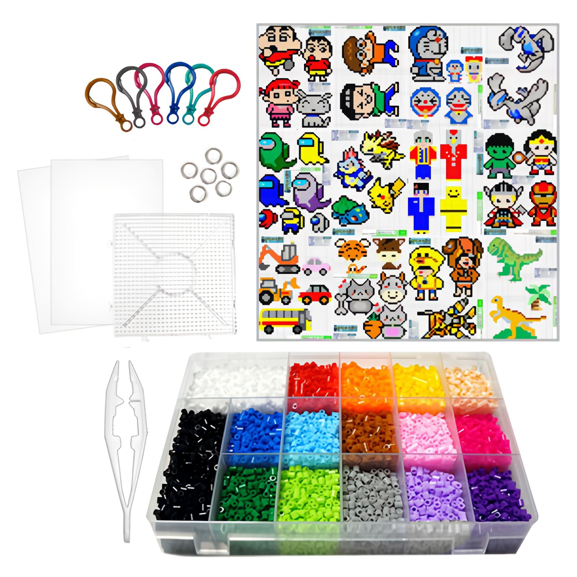 블럭N스토리 컬러비즈 기본 16색 + 남아1 도안 세트, 혼합색상, 1개 29,440원